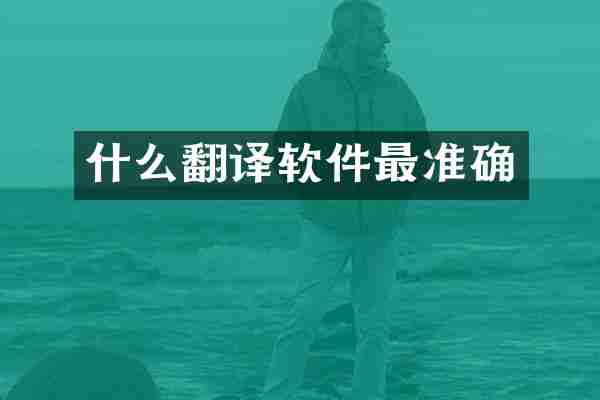 什么翻译软件最准确