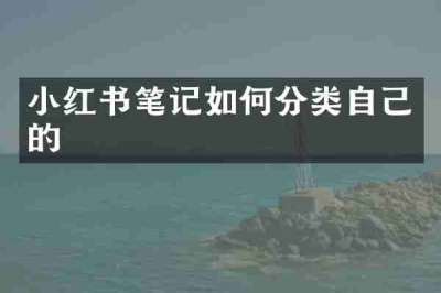 小红书笔记如何分类自己的
