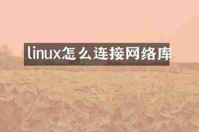 linux怎么连接网络库