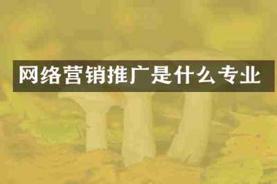 网络营销推广是什么专业