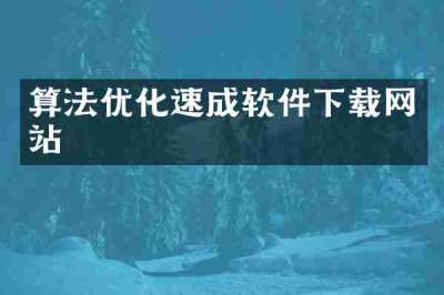 算法优化速成软件下载网站