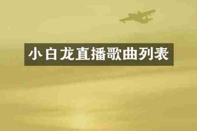 小白龙直播歌曲列表