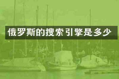 俄罗斯的搜索引擎是多少