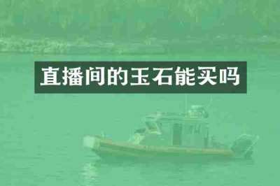直播间的玉石能买吗