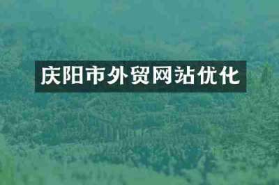 庆阳市外贸网站优化