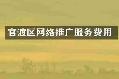 官渡区网络推广服务费用