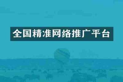 全国精准网络推广平台