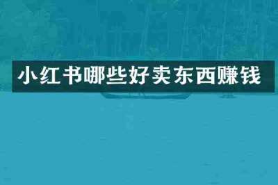 小红书哪些好卖东西赚钱