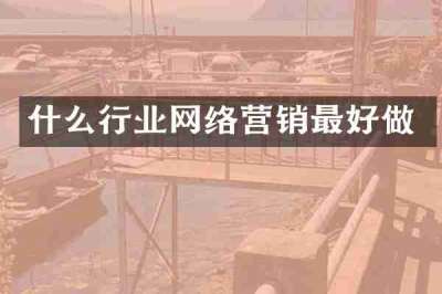 什么行业网络营销最好做