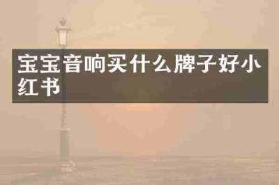 宝宝音响买什么牌子好小红书
