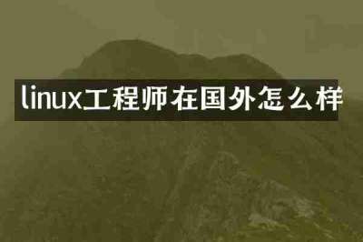 linux工程师在国外怎么样