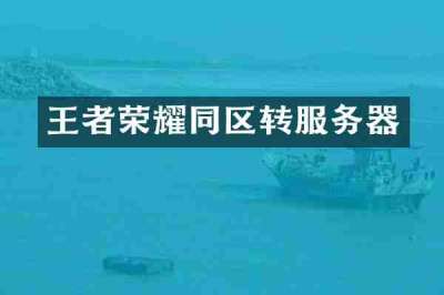 王者荣耀同区转服务器