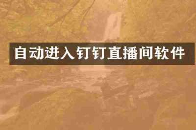 自动进入钉钉直播间软件
