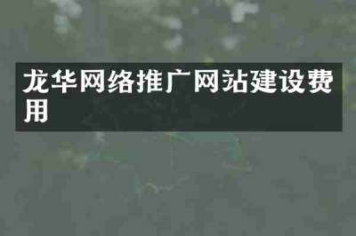 龙华网络推广网站建设费用