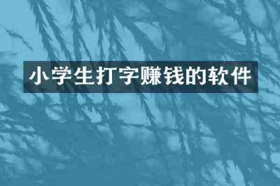 小学生打字赚钱的软件