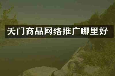 天门商品网络推广哪里好