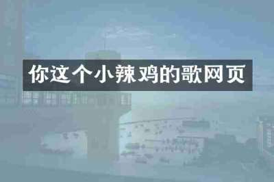你这个小辣鸡的歌网页