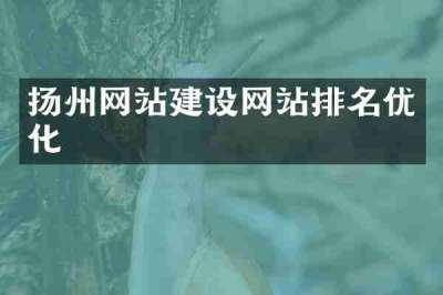 扬州网站建设网站排名优化