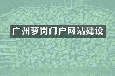 广州萝岗门户网站建设