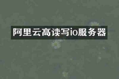 阿里云高读写io服务器