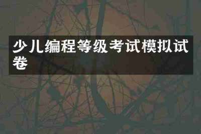 少儿编程等级考试模拟试卷