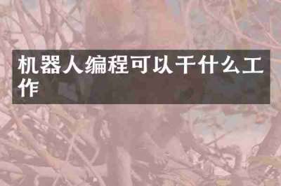 机器人编程可以干什么工作