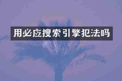 用必应搜索引擎犯法吗