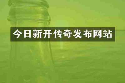 今日新开传奇发布网站