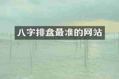 八字排盘最准的网站