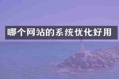 哪个网站的系统优化好用