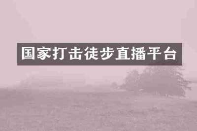 国家打击徒步直播平台