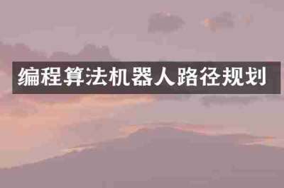 编程算法机器人路径规划
