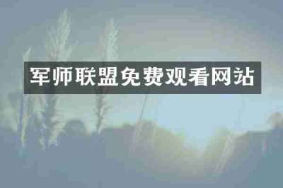 军师联盟免费观看网站