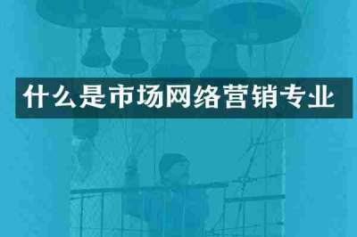 什么是市场网络营销专业