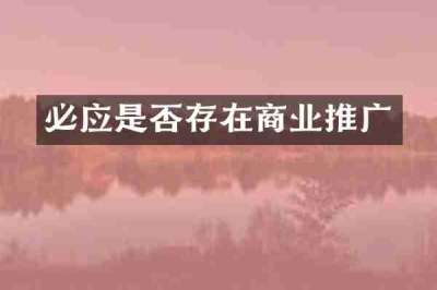 必应是否存在商业推广