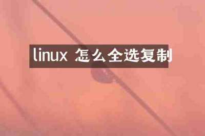 linux 怎么全选复制