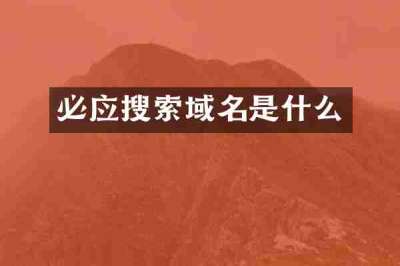 必应搜索域名是什么