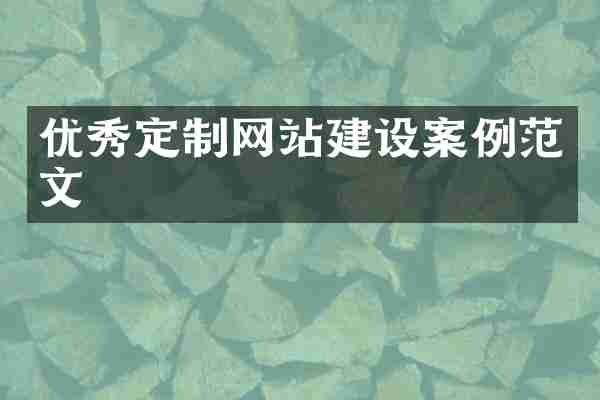 优秀定制网站建设案例范文