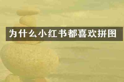 为什么小红书都喜欢拼图