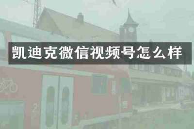 凯迪克微信视频号怎么样