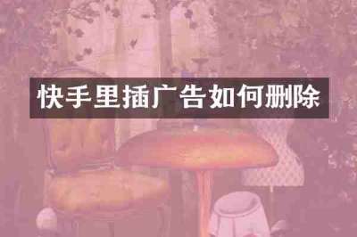 快手里插广告如何删除