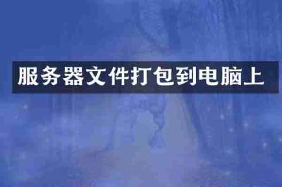 服务器文件打包到电脑上