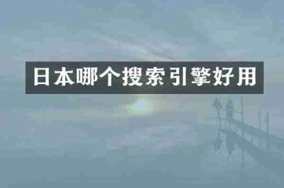 日本哪个搜索引擎好用