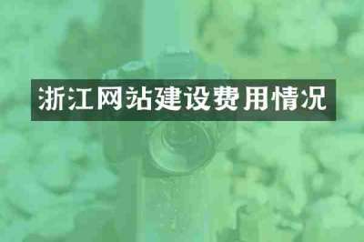 浙江网站建设费用情况