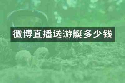 微博直播送游艇多少钱