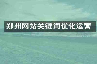 郑州网站关键词优化运营