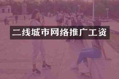 二线城市网络推广工资