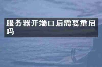 服务器开端口后需要重启吗