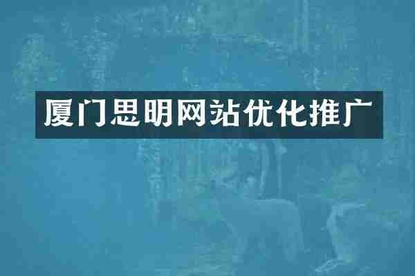 厦门思明网站优化推广