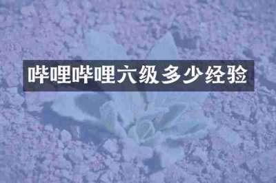 哔哩哔哩六级多少经验